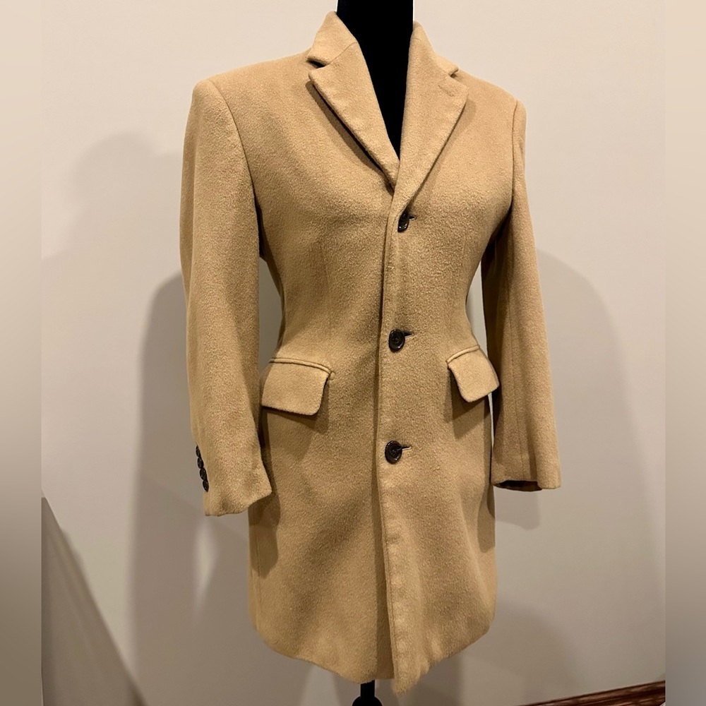 Indochino Wool Camel Overcoat